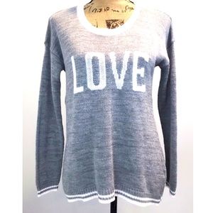 Say What ? Grey "Love" 🤍 sweater, sz XS